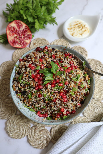 Vegan power bowl  seasoned with kabo curry masala, quick easy and gut friendly