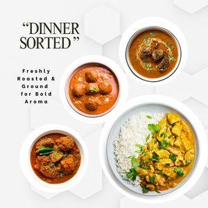 Kabo Classic Indian Curry Bundle – 4-Pack Artisan Spice Kit | 20-Minute Gourmet Meal Solutions | No Prep, No Chopping, No Paste | Madras, Kolhapuri, Coconut & Masala Blends | Crafted in Melbourne (4 x 100g)